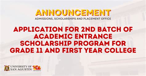 ENTRANCE Scholarship Programs .